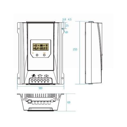 Solcellsladdningsregulator MPPT 12-24V/40A IP32