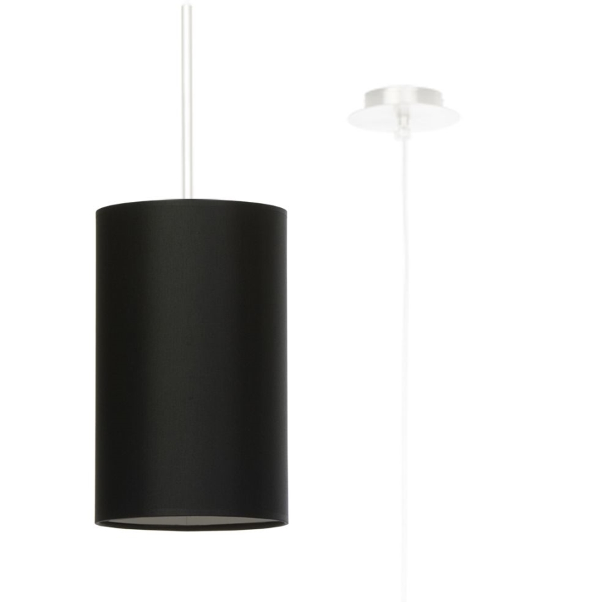 Ljusskrona med upphängningsrem  OTTO 1xE27/60W/230V diameter  15 cm svart