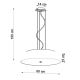 Ljusskrona med upphängningsrem  VEGA 5xE27/60W/230V diameter  60 cm vit