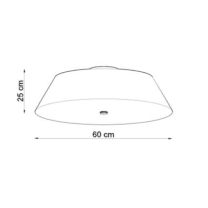 Taklampa VEGA 5xE27/60W/230V diameter  60 cm vit 