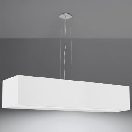 Ljusskrona med upphängningsrem  SANTA 5xE27/60W/230V 120 cm vit