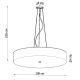 Ljusskrona med upphängningsrem  SKALA 6xE27/60W/230V diameter  100 cm vit