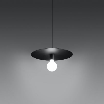 Ljusskrona med upphängningsrem  FLAVIO 1xE27/60W/230V svart