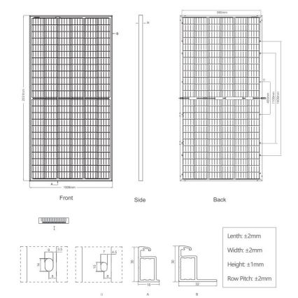 Solcellspanel JINKO 405Wp IP67 bifacial - lastpall 27 st