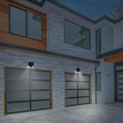 Solcellstrålkastare med sensor 2xLED/4W/5V IP65 2000 mAh