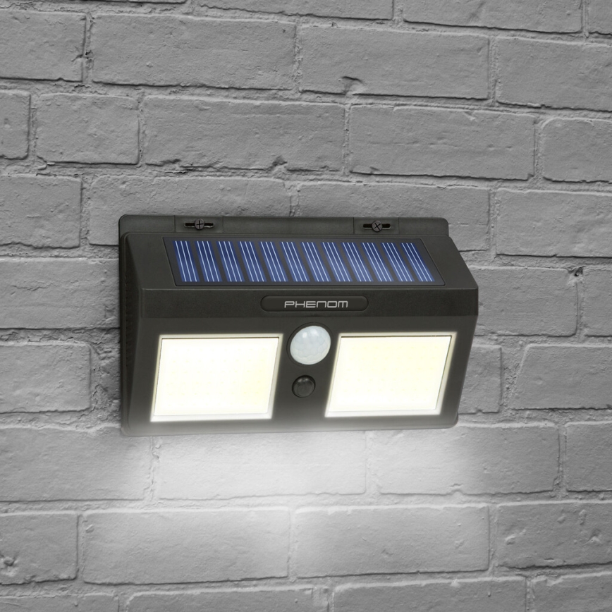 sol vägglampa med sensor  2xLED/2,5W/5,5V IP65