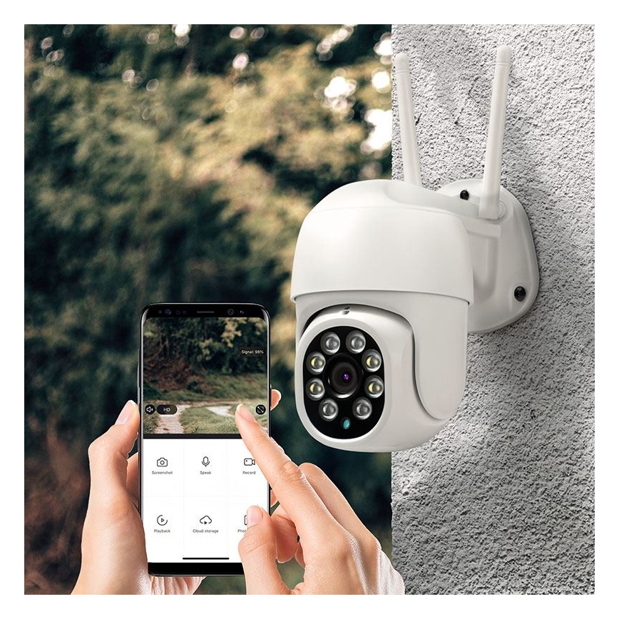 Smart utomhuskamera med 2K/3 MP-sensor, IP65-klassning, Wi‑Fi och Tuya-kompatibel