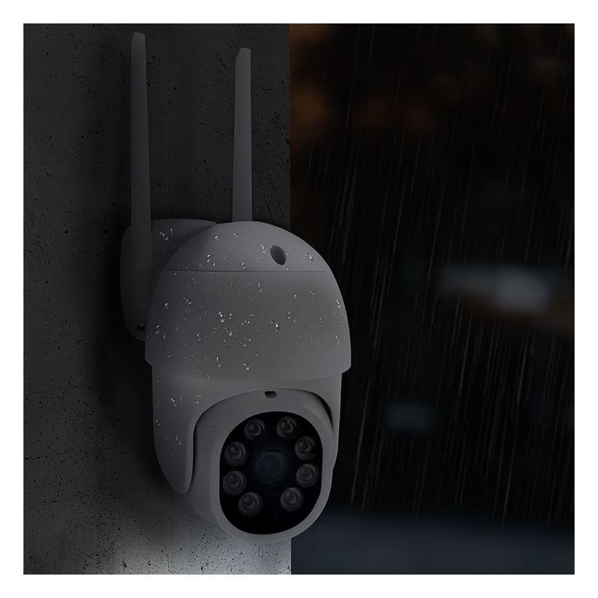 Smart utomhuskamera med 2K/3 MP-sensor, IP65-klassning, Wi‑Fi och Tuya-kompatibel