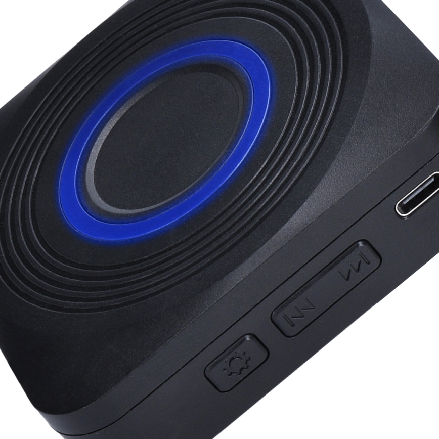 Trådlös batteridriven dörrklocka 3V/3xAAA IP56 svart