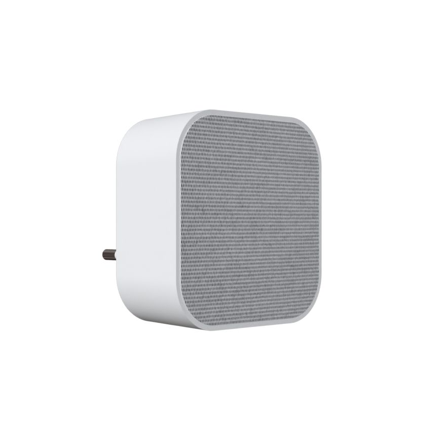 Plugin trådlös dörrklocka 230V + 2x knapp 2xCR2032 IP44 vit