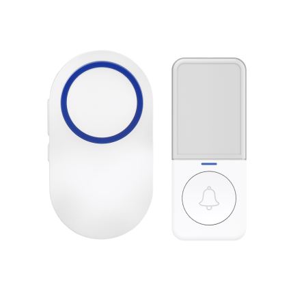 Plugin trådlös dörrklocka 230V/1xCR2032 IP56 vit