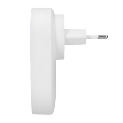 Plugin trådlös dörrklocka 230V/1xCR2032 IP56 vit