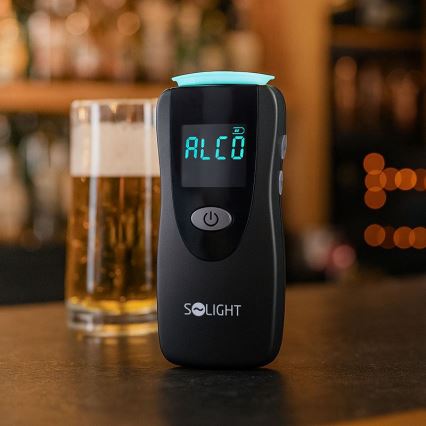 Professionell kontaktfri alkoholmätare med bränslecellsensor Fuel Cell, 0,0 - 5,0‰ BAC, känslighet 0,08‰, 3xAA