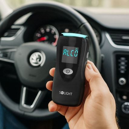 Professionell kontaktfri alkoholmätare med bränslecellsensor Fuel Cell, 0,0 - 5,0‰ BAC, känslighet 0,08‰, 3xAA