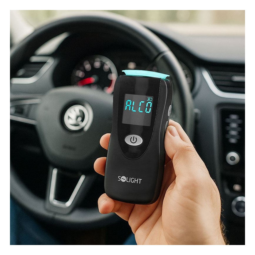 Professionell kontaktfri alkoholmätare med bränslecellsensor Fuel Cell, 0,0 - 5,0‰ BAC, känslighet 0,08‰, 3xAA