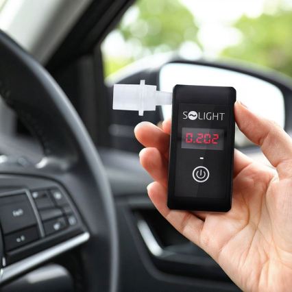 Uppladdningsbar kompakt alkoholtestare med bränslecellsensor, 0,0–5,0‰ BAC, känslighet 0,08‰, 5V