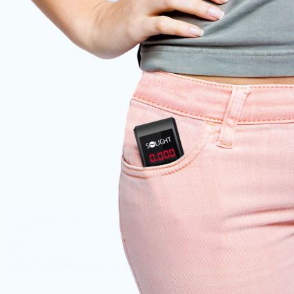 Uppladdningsbar kompakt alkoholtestare med bränslecellsensor, 0,0–5,0‰ BAC, känslighet 0,08‰, 5V