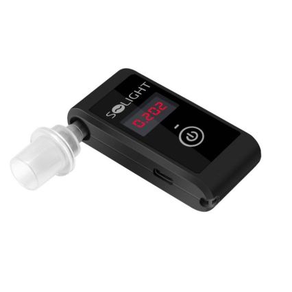 Uppladdningsbar kompakt alkoholtestare med bränslecellsensor, 0,0–5,0‰ BAC, känslighet 0,08‰, 5V