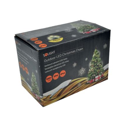 LED julkedja för utomhusbruk 500xLED/8 funktioner IP44 55m varm vit