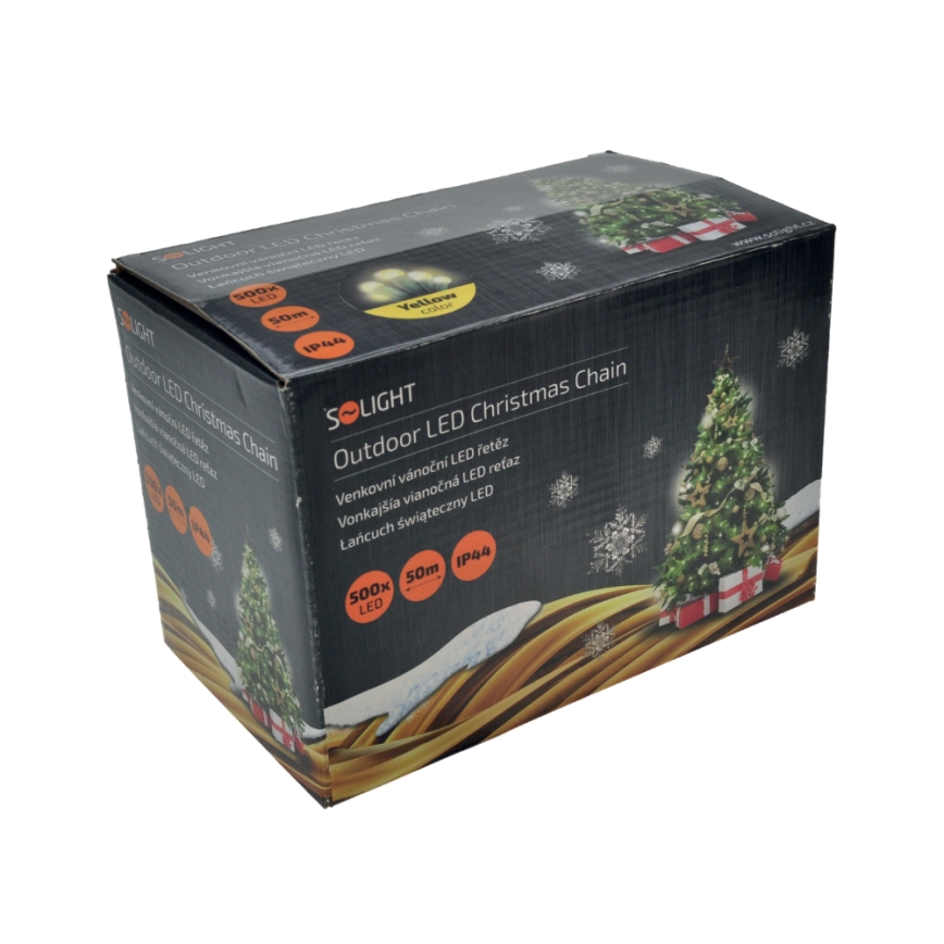 LED utomhusslinga 500xLED/8 funktioner IP44 55 m varmvit