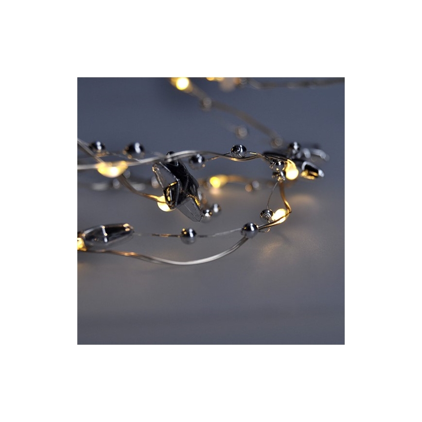 LED ljusslinga 20xLED/2xAA 1,5m varmvit