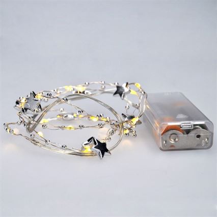 LED ljusslinga 20xLED/2xAA 1,5m varmvit