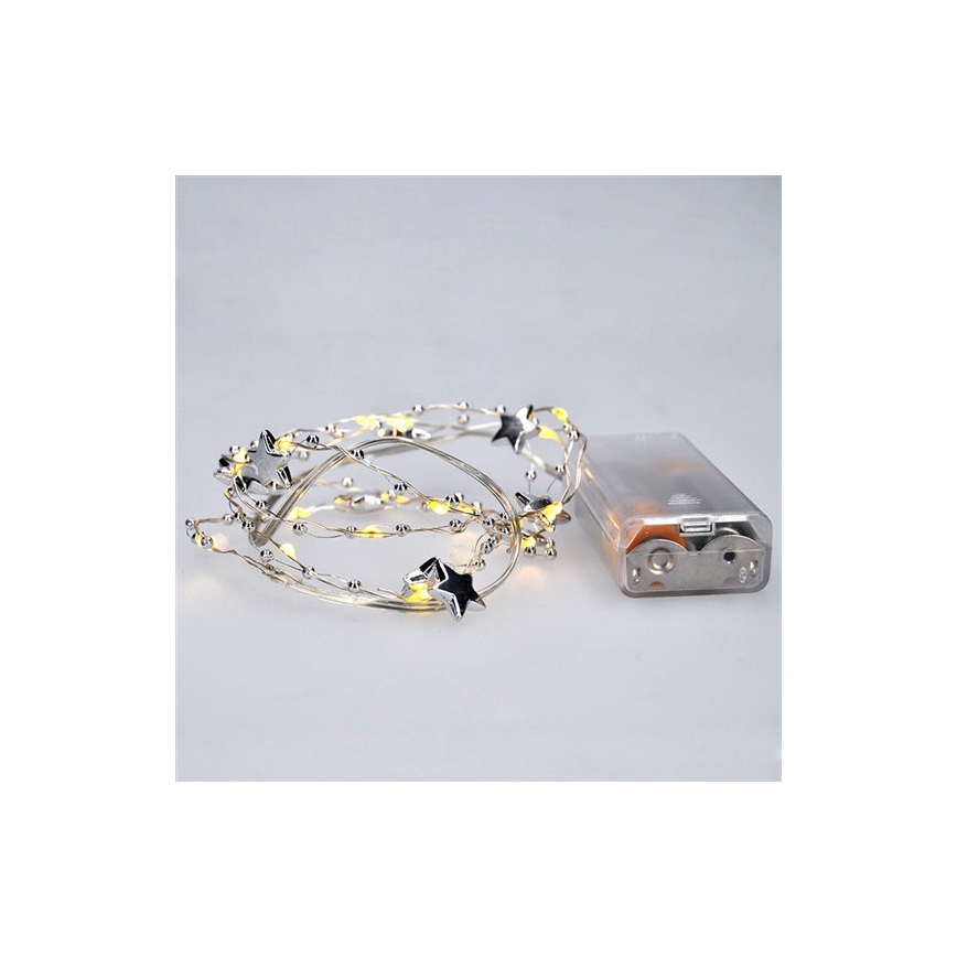 LED ljusslinga 20xLED/2xAA 1,5m varmvit