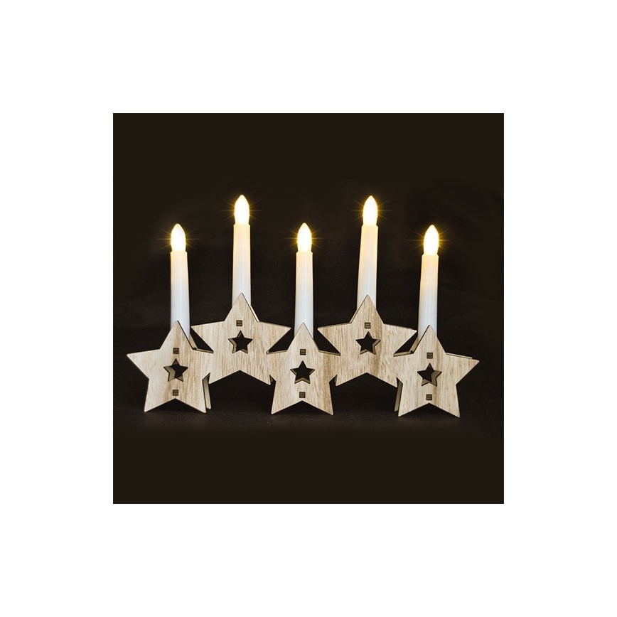 LED julstake 5xLED/2xAA