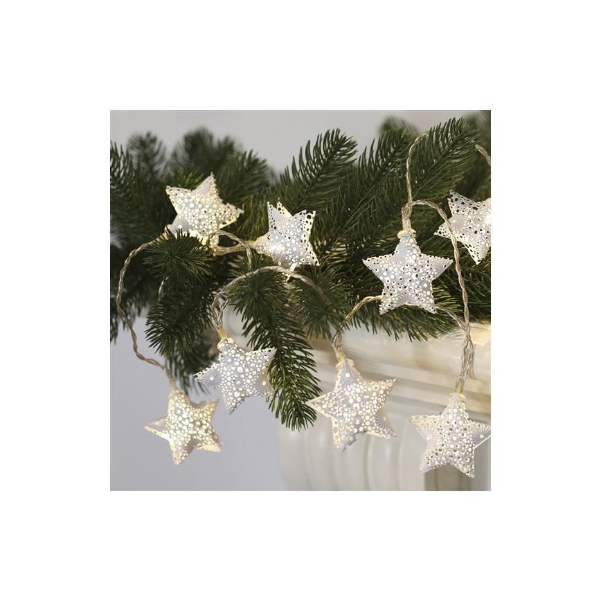 LED-slinga 10xLED/2xAA 2 m varmvit