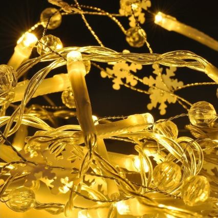 LED-slinga 20×LED/2×AA 2 m varmvit