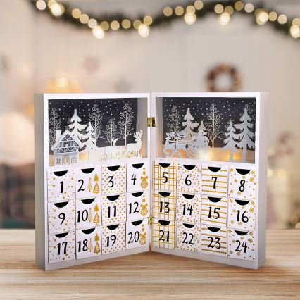 LED-adventskalender LED/2xAAA