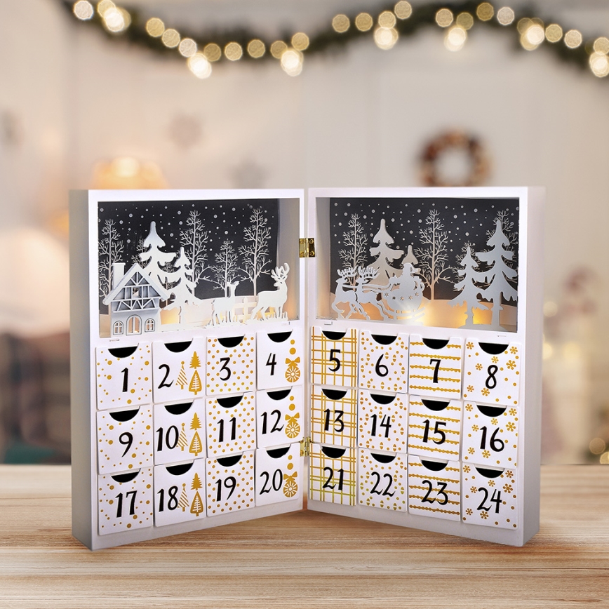 LED-adventskalender LED/2xAAA