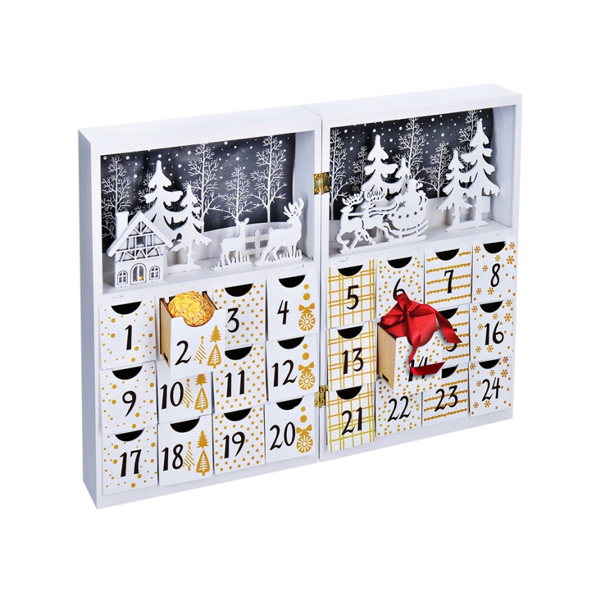 LED-adventskalender LED/2xAAA