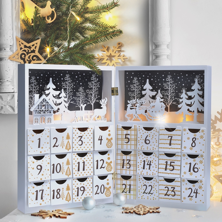 LED-adventskalender LED/2xAAA