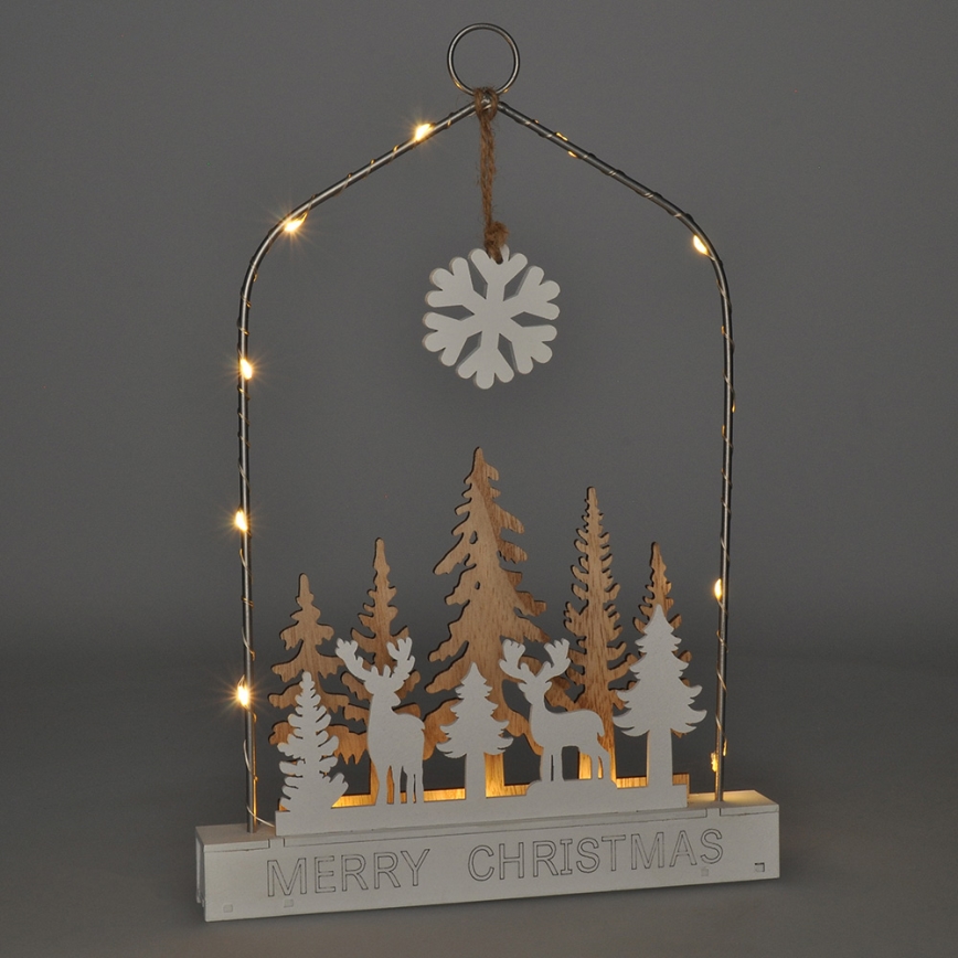 Solight - LED Juldekoration LED/2xAA skog med rådjur