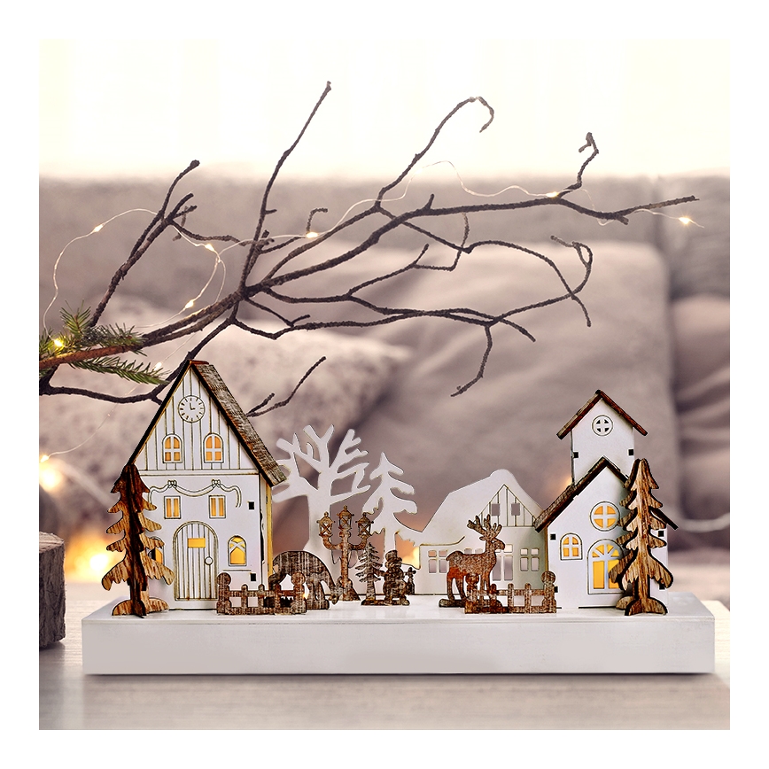 LED juldekoration LED/2xAA varm vit