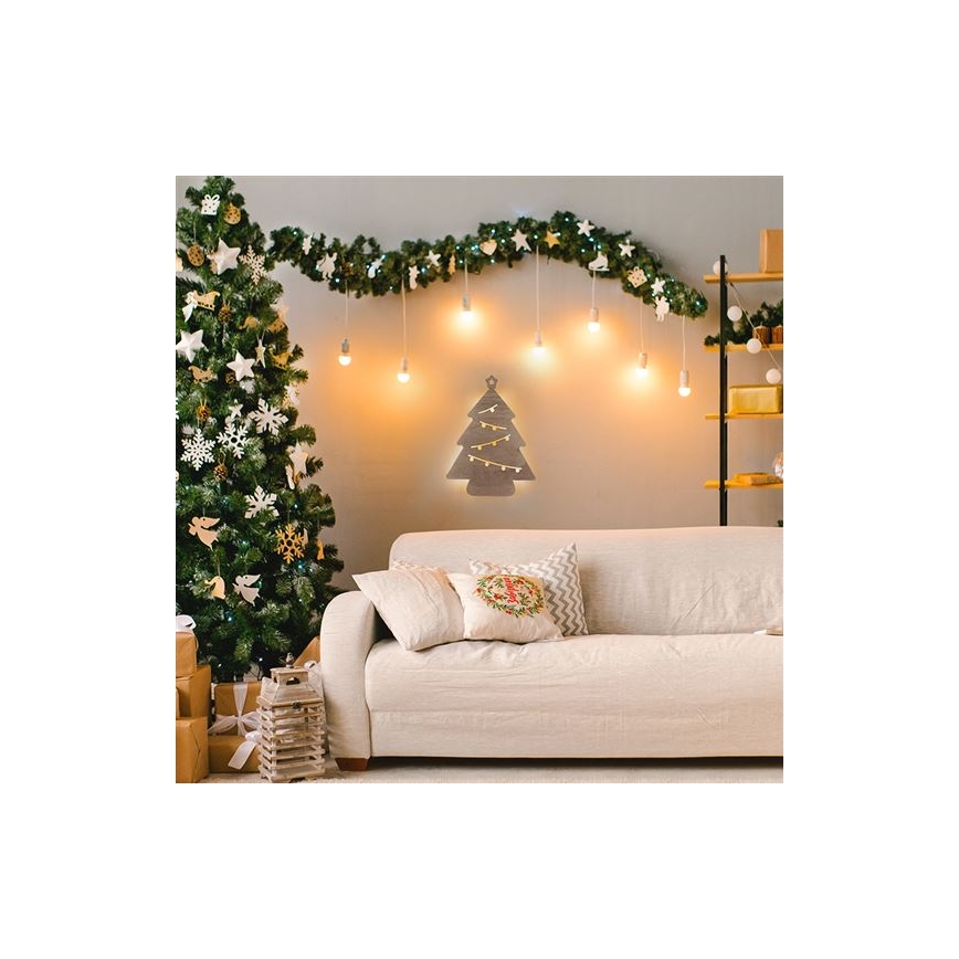 LED juldekoration LED/2xAA trä