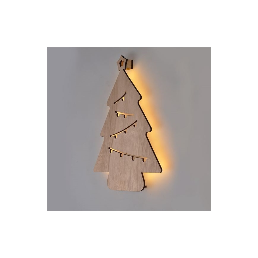 LED juldekoration LED/2xAA trä