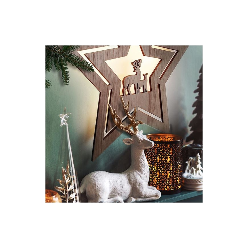 LED juldekoration LED/2xAA stjärna