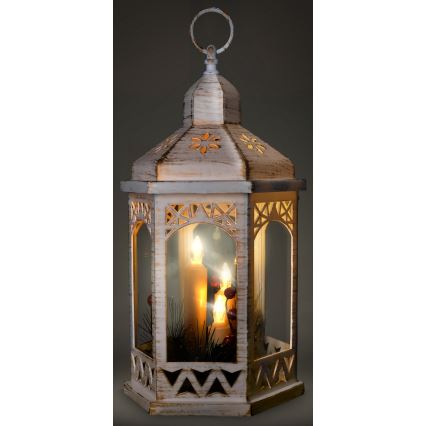 LED juldekoration 3xLED/3xAAA lykta