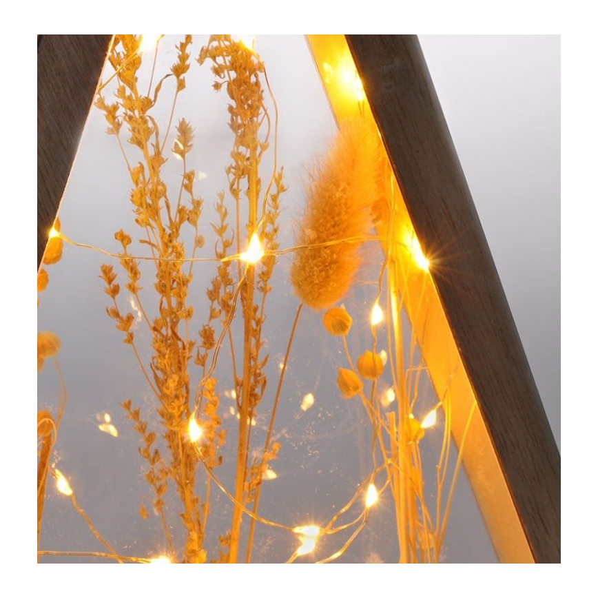 LED juldekoration LED/2xAA vinterblommor täckta med snö