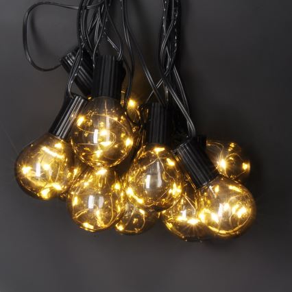 LED utomhus dekorationsslinga GIRLANDA 10xLED/3xAA 3m IP44 varmvit