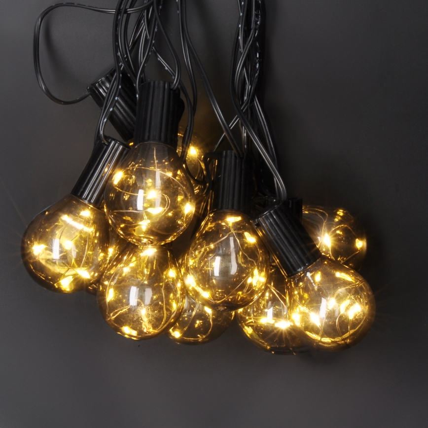 LED utomhus dekorationsslinga GIRLANDA 10xLED/3xAA 3m IP44 varmvit