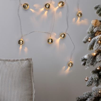 LED  slinga 10xLED/2xAA/varmvit 1,8m bjällror