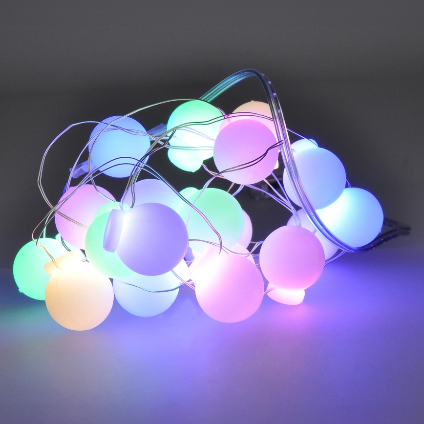 LED-julslinga 40xLED/2xAA 4,3 m flerfärgad