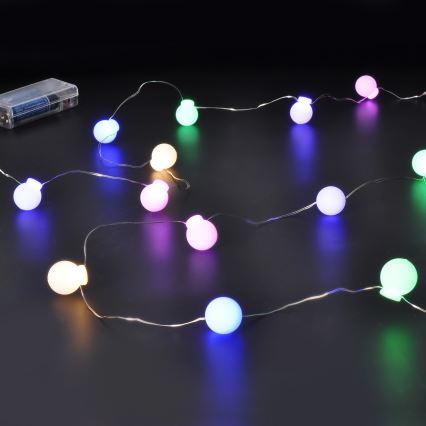 LED-julslinga 40xLED/2xAA 4,3 m flerfärgad