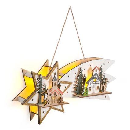 LED-juldekoration 10xLED/2xAA komet