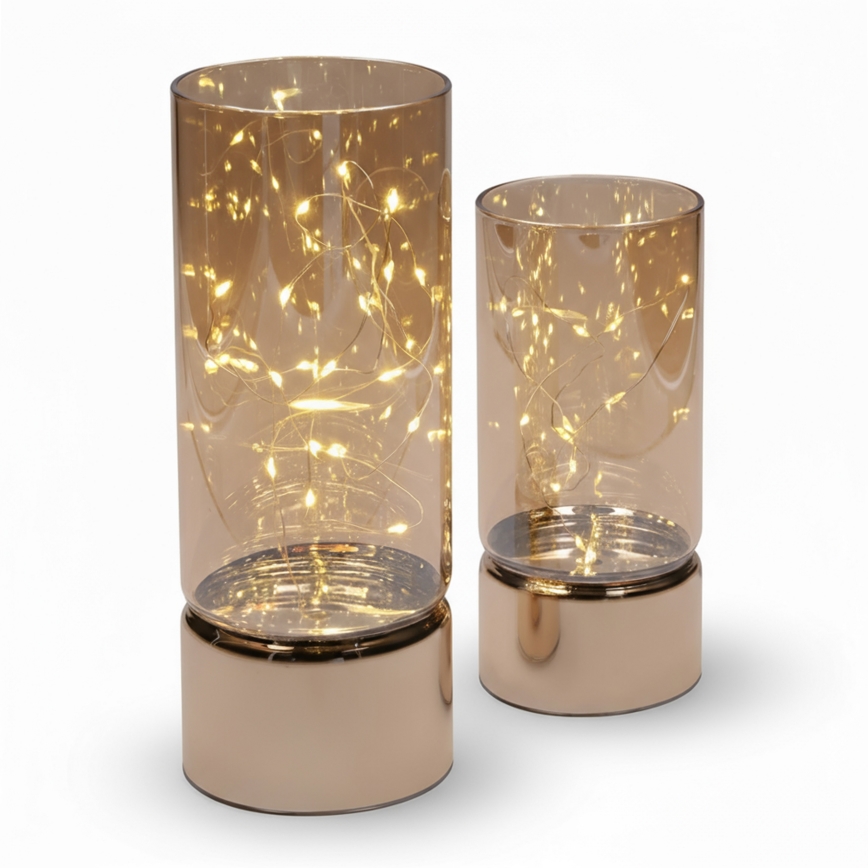 Sats 2x LED-julbelysning 20xLED+10xLED/2xAA+3xAA varmvit
