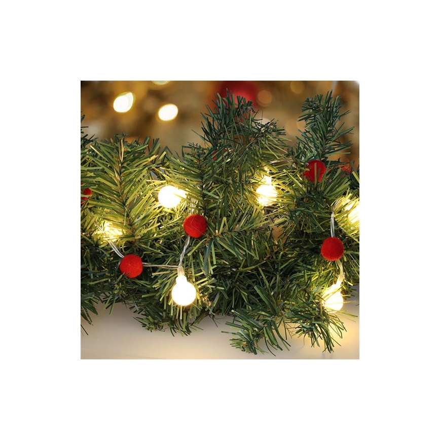 LED ljusslinga 20xLED/2xAA 1,8 m varmvit