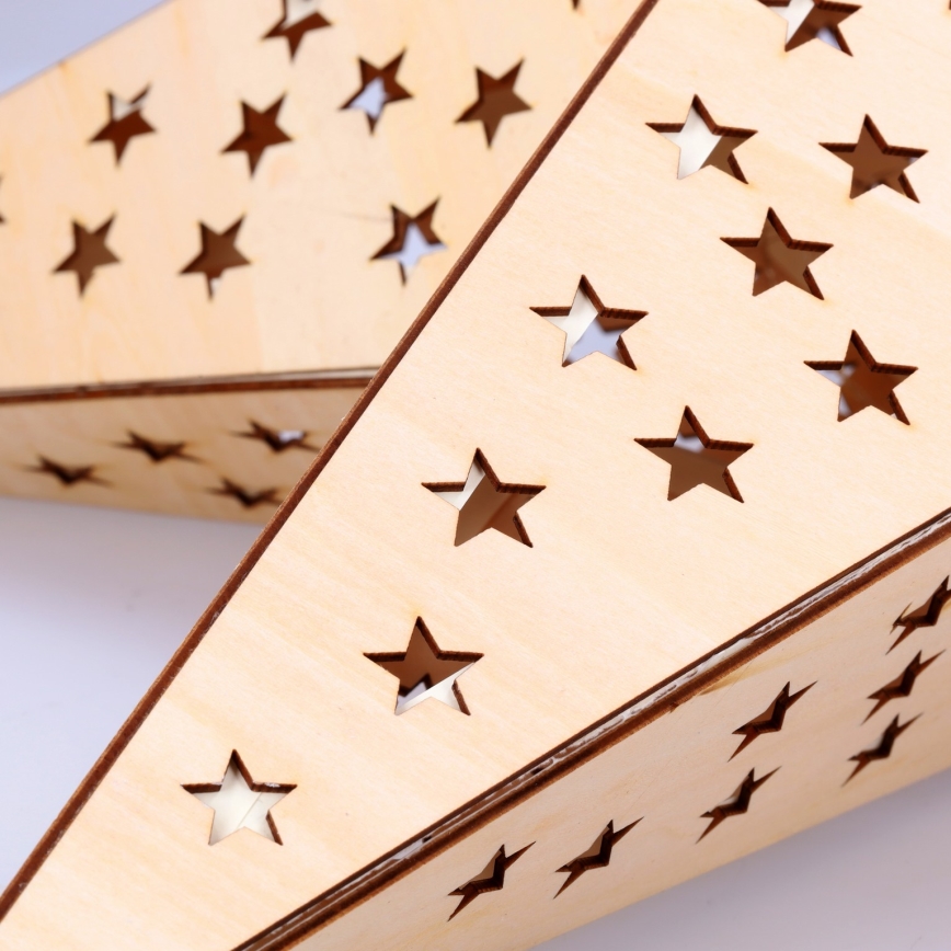 LED juldekoration 20xLED/2xAA varmvit beige stjärna